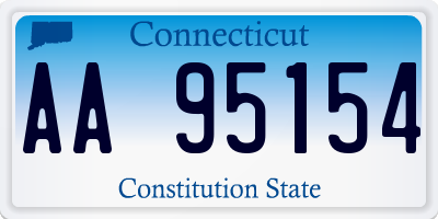 CT license plate AA95154