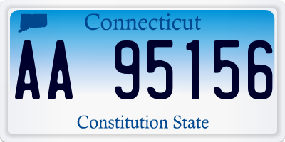 CT license plate AA95156
