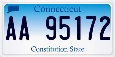 CT license plate AA95172