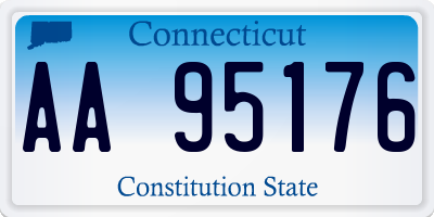 CT license plate AA95176