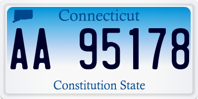 CT license plate AA95178