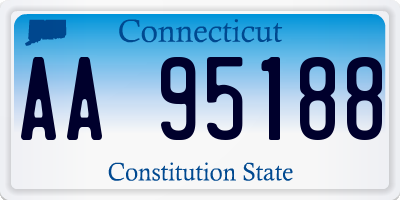 CT license plate AA95188