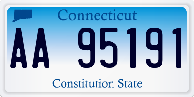 CT license plate AA95191