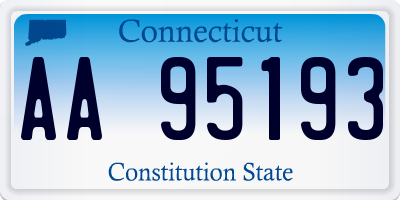 CT license plate AA95193