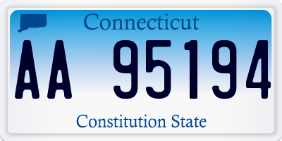 CT license plate AA95194