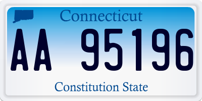 CT license plate AA95196