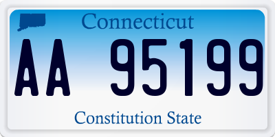 CT license plate AA95199