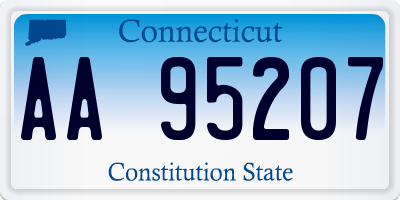 CT license plate AA95207