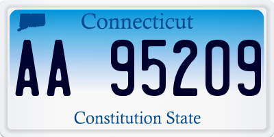 CT license plate AA95209