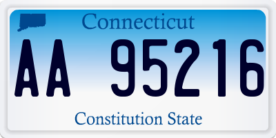 CT license plate AA95216