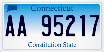 CT license plate AA95217