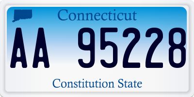 CT license plate AA95228