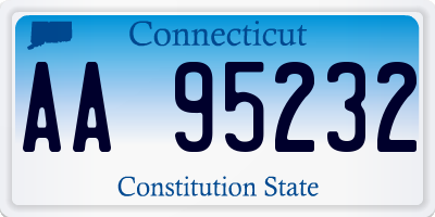 CT license plate AA95232
