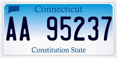 CT license plate AA95237