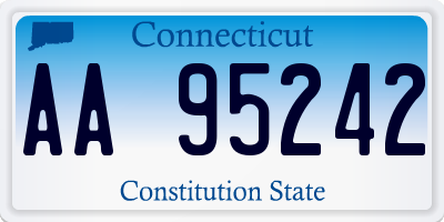 CT license plate AA95242
