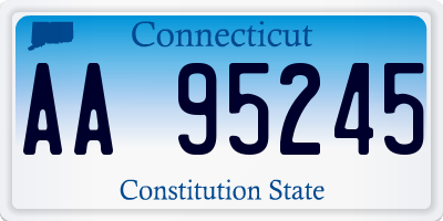 CT license plate AA95245