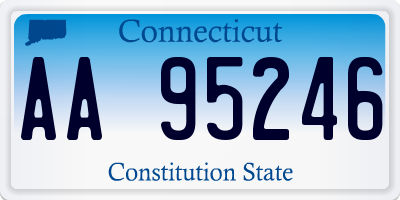 CT license plate AA95246