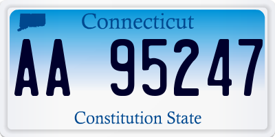 CT license plate AA95247