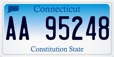 CT license plate AA95248