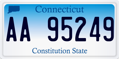 CT license plate AA95249