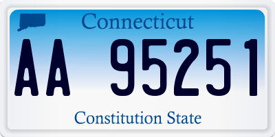 CT license plate AA95251