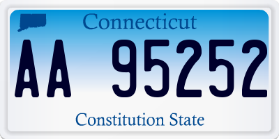 CT license plate AA95252