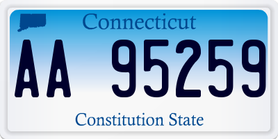 CT license plate AA95259