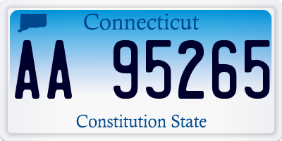 CT license plate AA95265