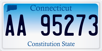 CT license plate AA95273