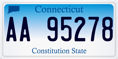 CT license plate AA95278