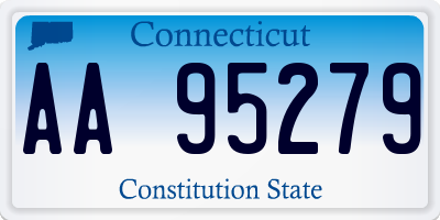 CT license plate AA95279