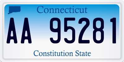 CT license plate AA95281