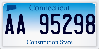 CT license plate AA95298