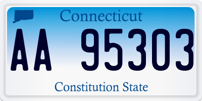 CT license plate AA95303
