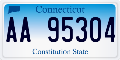 CT license plate AA95304