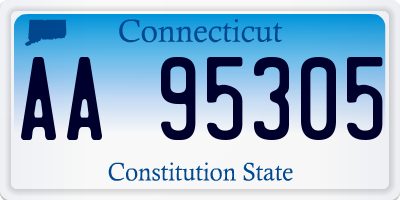 CT license plate AA95305