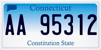 CT license plate AA95312