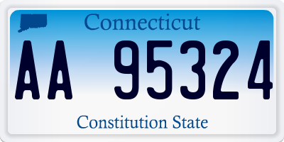 CT license plate AA95324