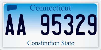 CT license plate AA95329