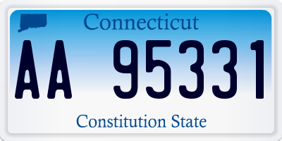 CT license plate AA95331