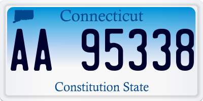 CT license plate AA95338