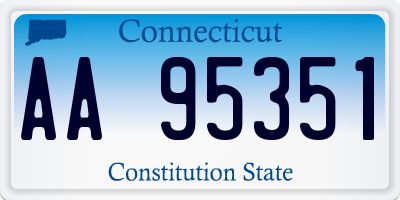 CT license plate AA95351