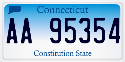 CT license plate AA95354