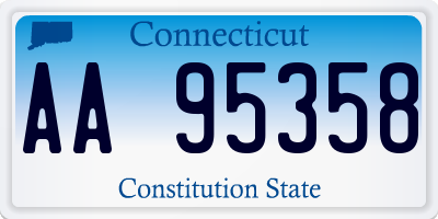 CT license plate AA95358