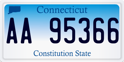 CT license plate AA95366