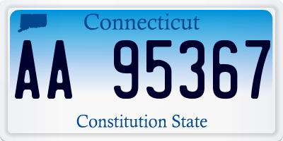 CT license plate AA95367