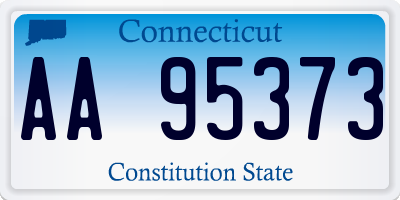 CT license plate AA95373