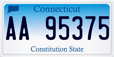 CT license plate AA95375