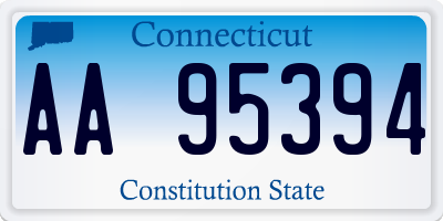 CT license plate AA95394