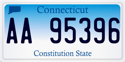 CT license plate AA95396